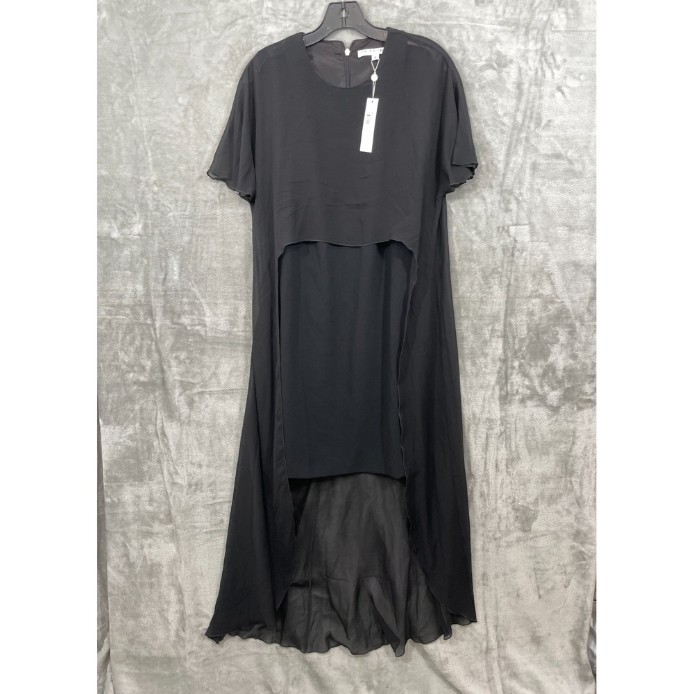 NWT Trina Turk Capote Dress Size 2 Black Silk Sheer Overlay Party Cocktail NEW